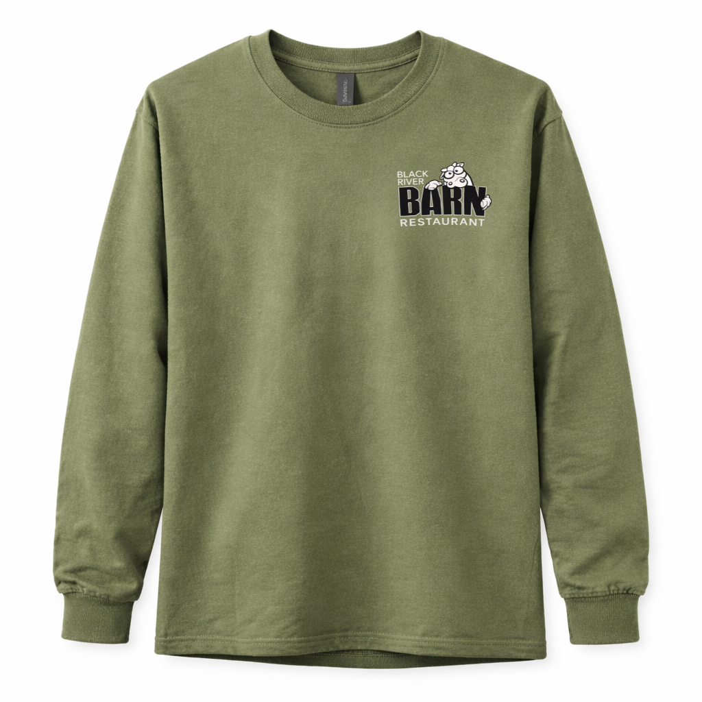 Black River Barn Gildan Long Sleeve Tee – Unisex Restaurant Shirt