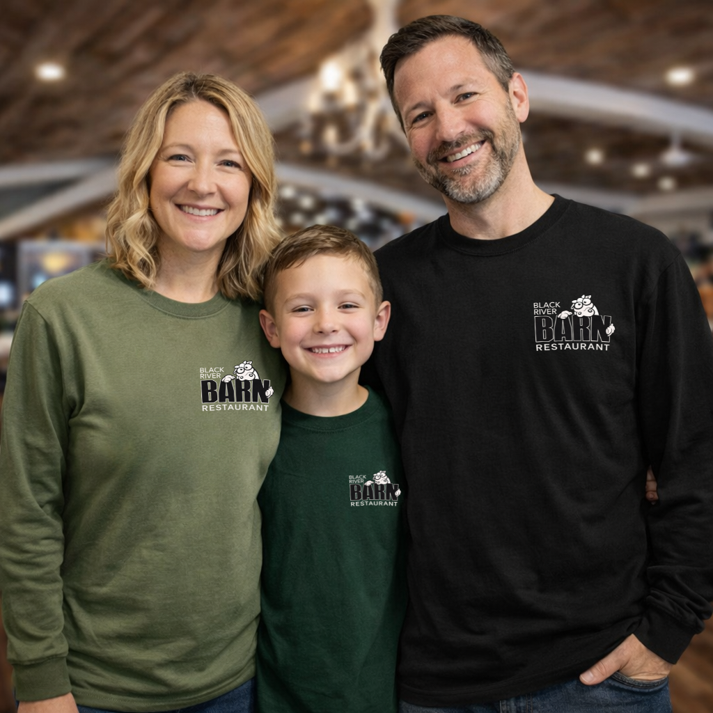 Black River Barn Gildan Long Sleeve Tee – Unisex Restaurant Shirt