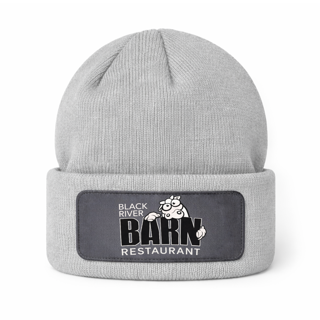 Black River Barn Patch Beanie – Winter Restaurant Hat