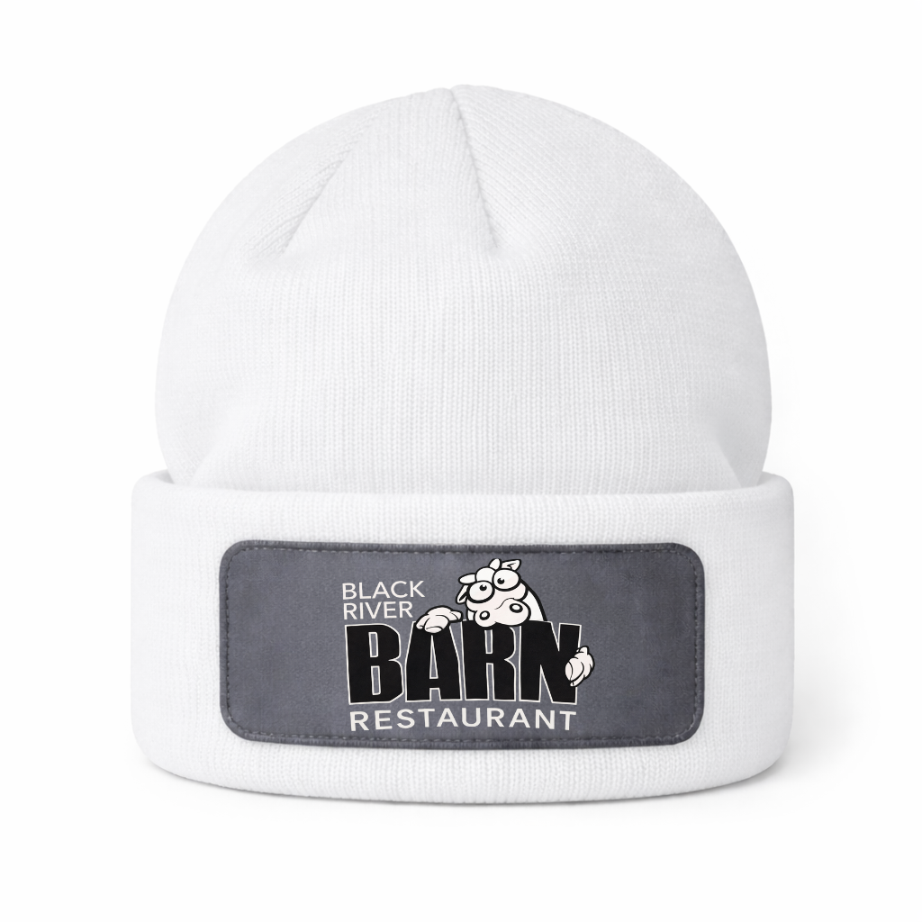 Black River Barn Patch Beanie – Winter Restaurant Hat