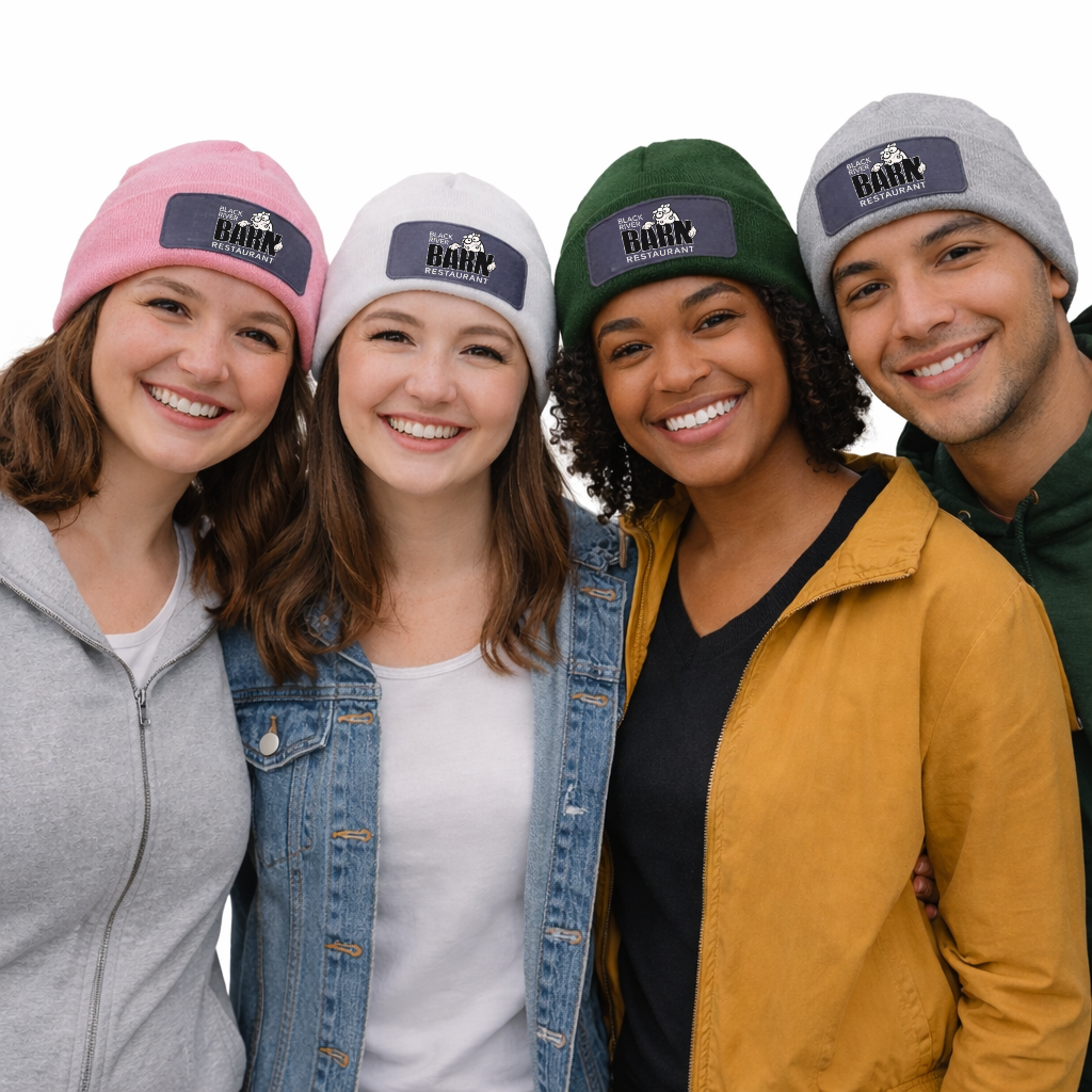Black River Barn Patch Beanie – Winter Restaurant Hat