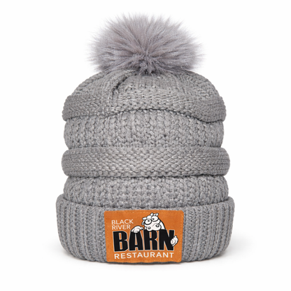 Black River Barn Pom Beanie – Gray