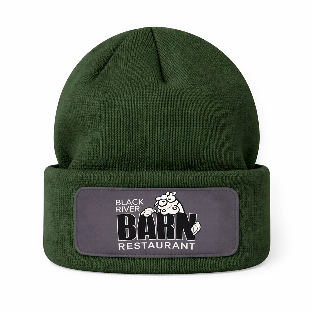 Black River Barn Patch Beanie – Winter Restaurant Hat